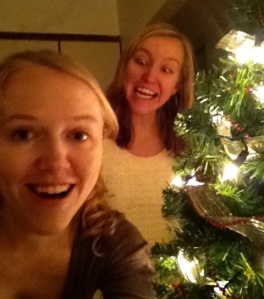 And saving the best for last....Merry Christmas from my sister and I in our recently decorated apartment!